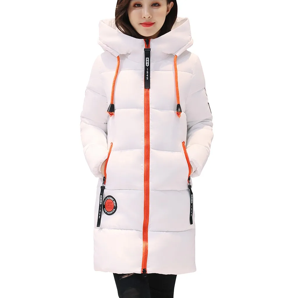 Womail, parkas-mujer-, зимняя куртка, Женское пальто, парка с капюшоном, куртка, Женская хлопковая парка, для женщин, большой размер