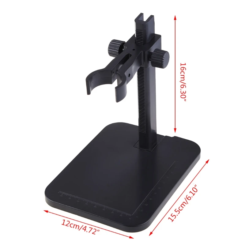 

Aluminium Universal Adjustable Professional Base Stand Holder Desktop Support Bracket USB Digital Microscope Endoscope