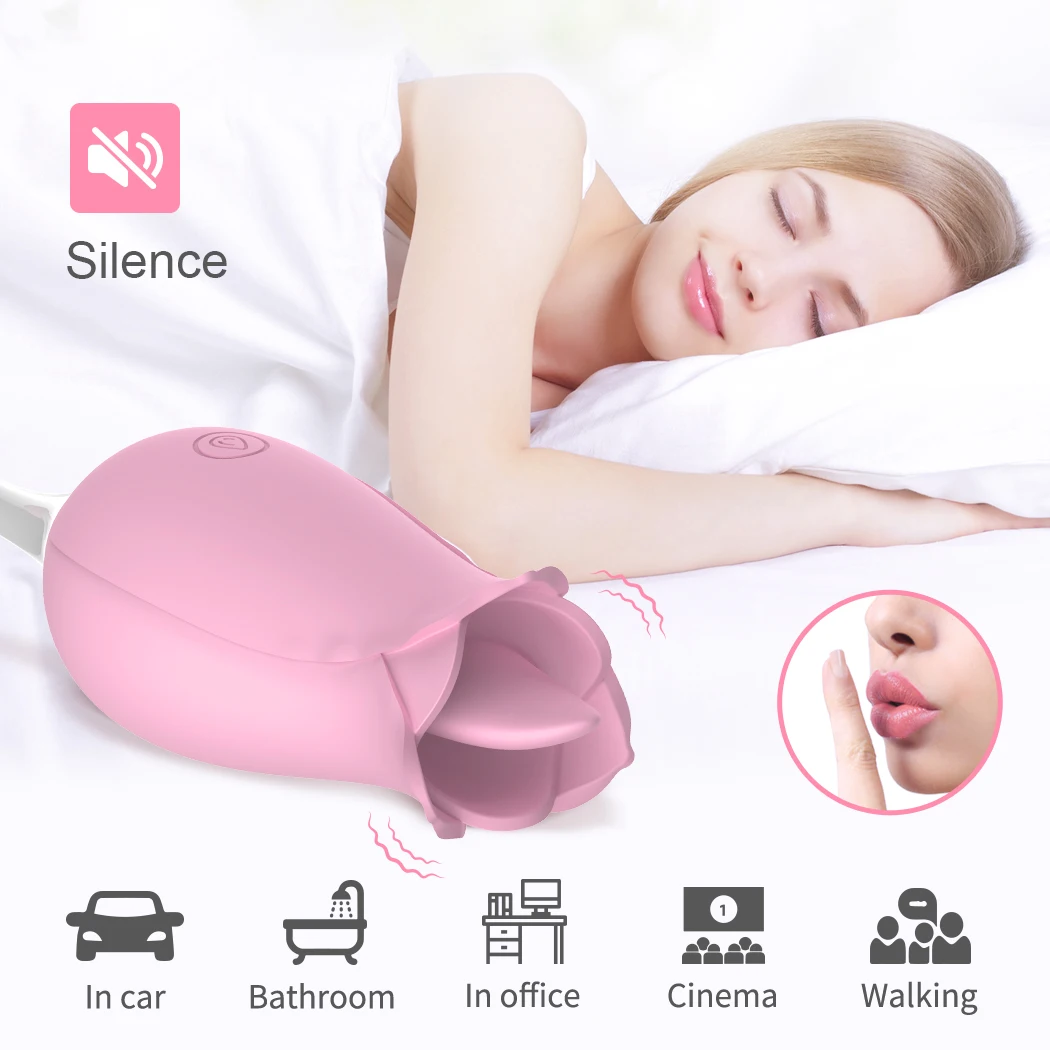 Роза цветок двойной головы Вибрационный Для женщин соски груди массажные Секс