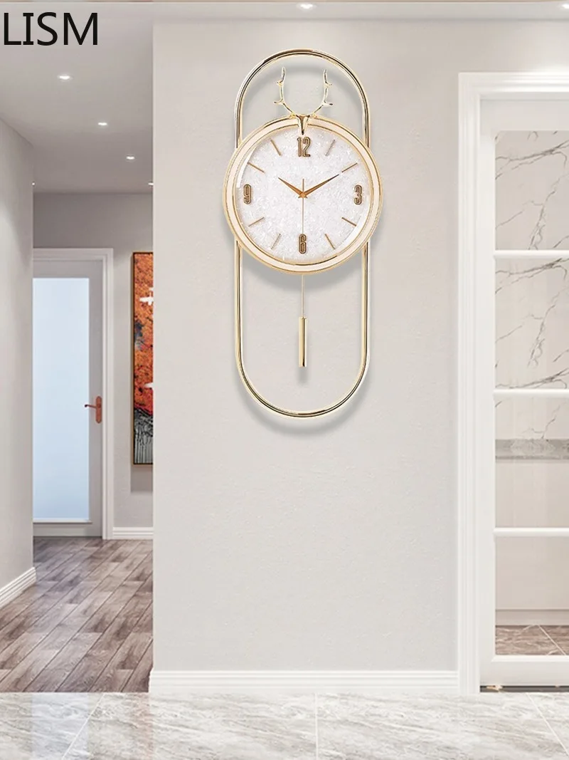

Nordic Design Quartz Silent Deer Head Wall Clock Simple Modern Light Luxury Decorative Wall Clock Reloj Pared Decorativo