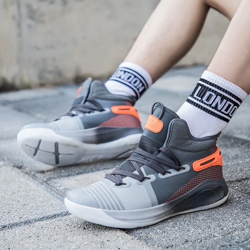 

High Quality Basketball Shoes Men Sneakers Women Boys Basket Shoes Autumn High Top Outdoor Sports Shoes Trainer Breathable Soft