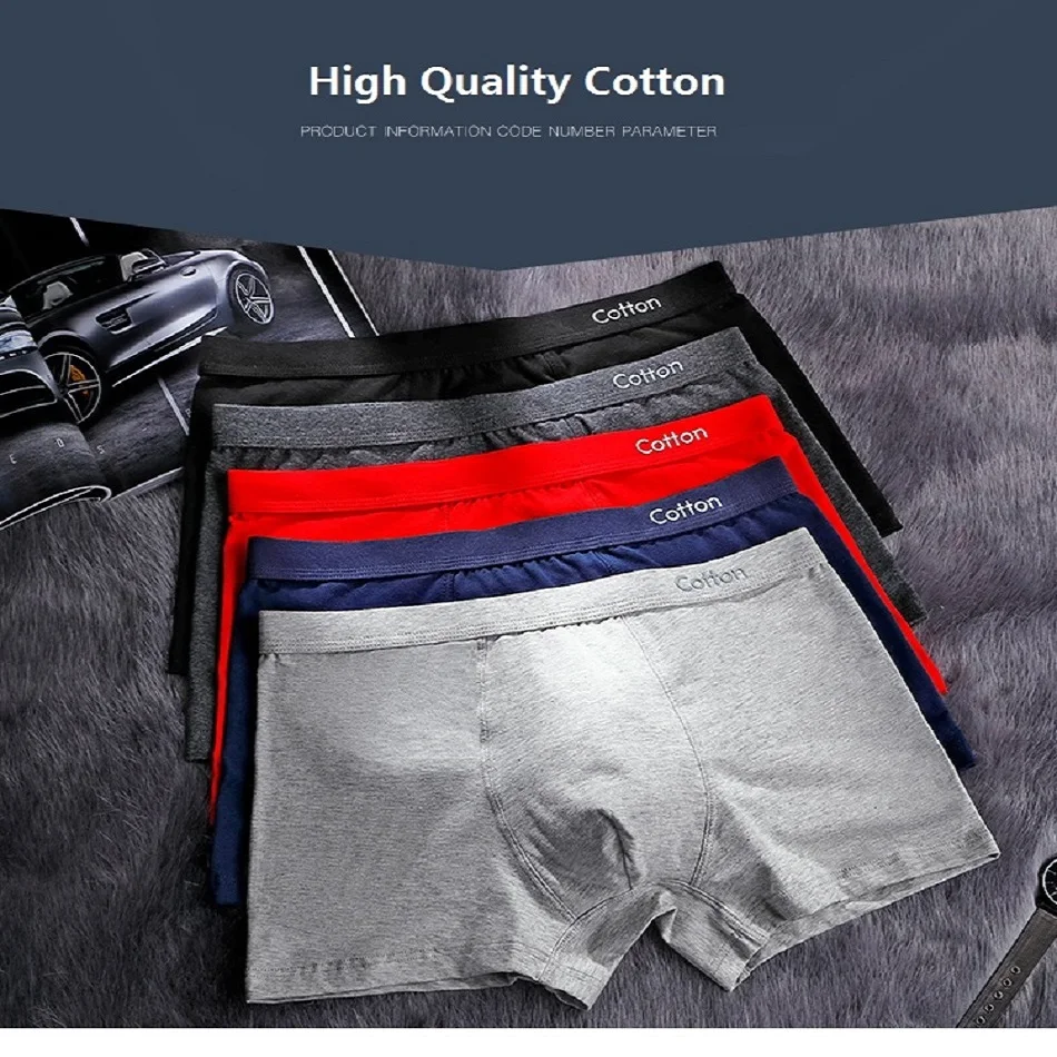 5 mixed Color AAA хлопковые мужские трусы боксеры мужские хлопковые Para Hombre u-образные боксеры со средней талией однотонное нижнее белье для мужчин s Calsones Homme Bielizna - Цвет: 5 mixed Color