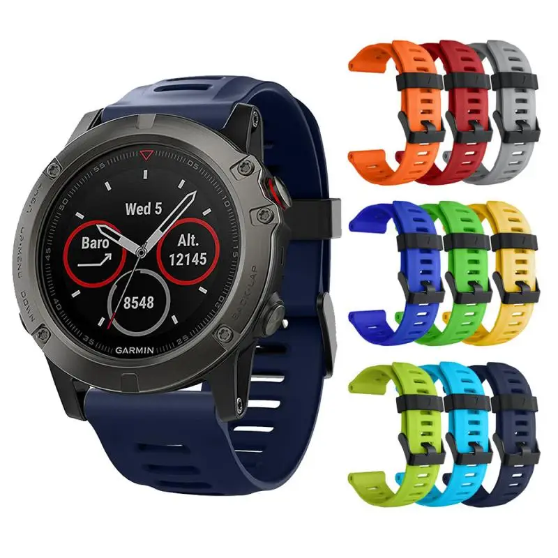 Сменный спортивный силиконовый ремешок для наручных часов Garmin Fenix 3 5X 5 Plus 3HR 11