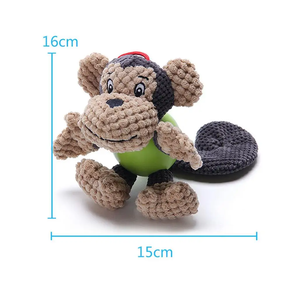 

Squeaky Dog Toys Plush Monkey Shape Doll Pet Chew Training Cleaning Teeth Tool Bite-Resistant Funny Puppy Supplies