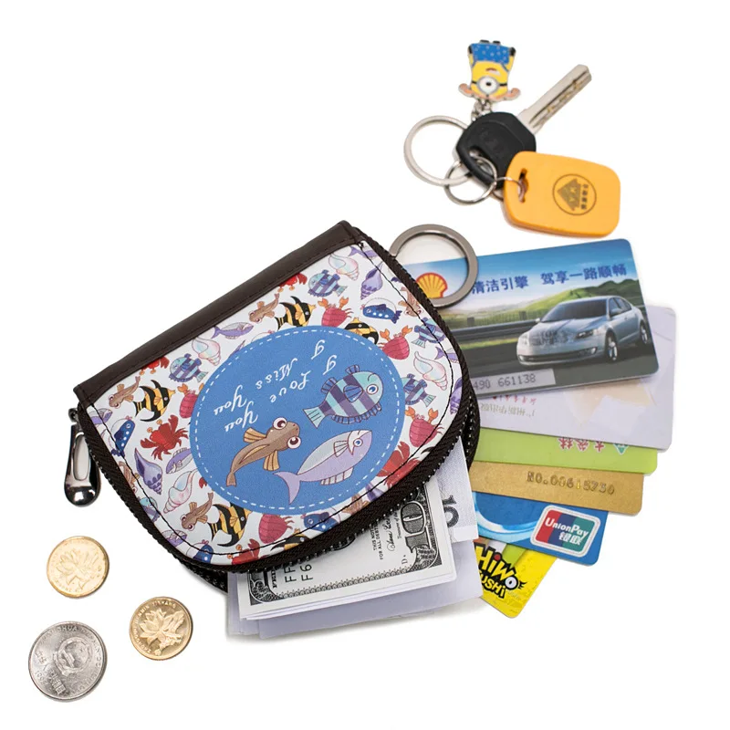 Маленький женский кошелек короткий милый клатч для девушек Миниатюрный