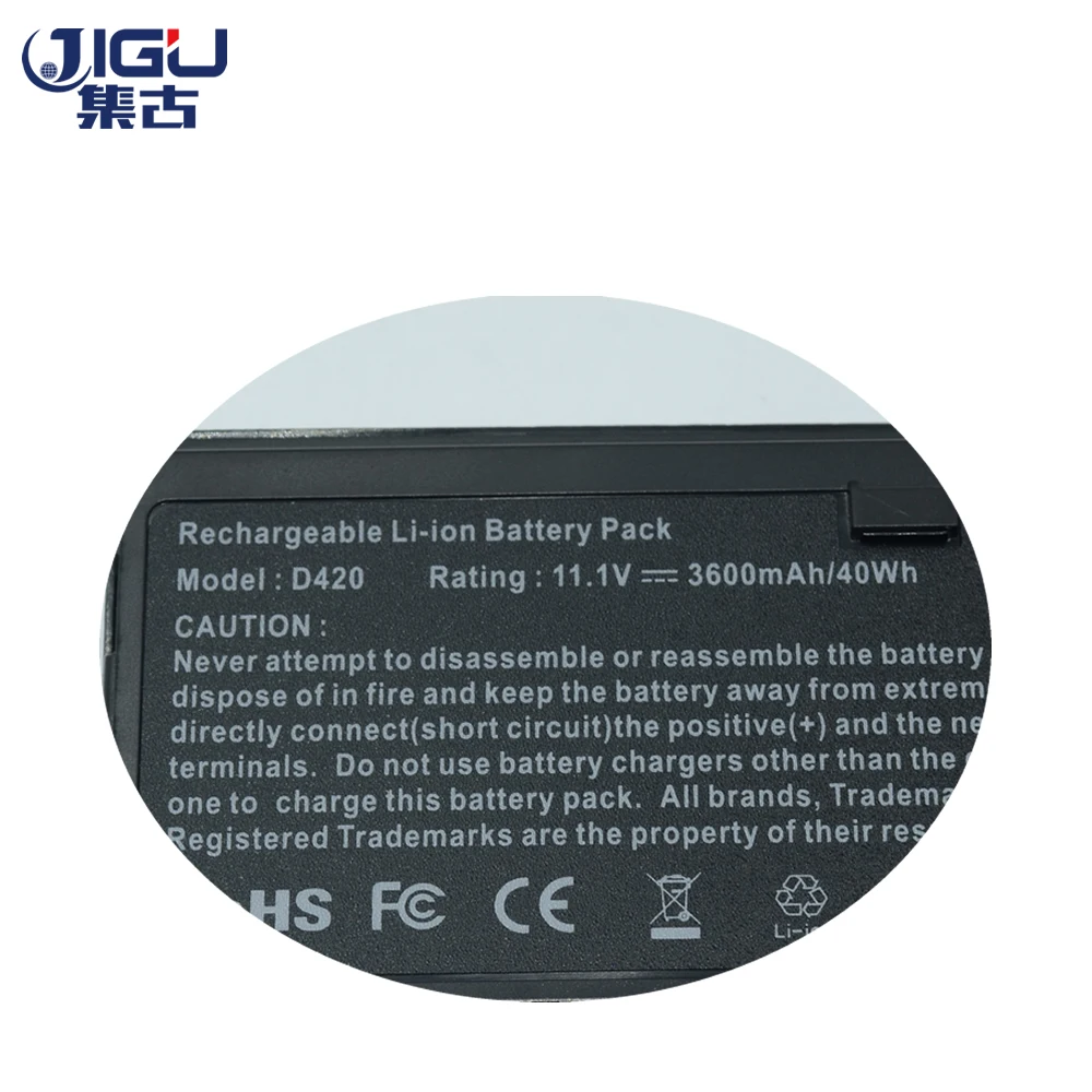 JIGU черный 6-ячейный Аккумулятор для ноутбука DELL latitude D420 D430 partnumber 312-0443 FG442 312-0445 KG126