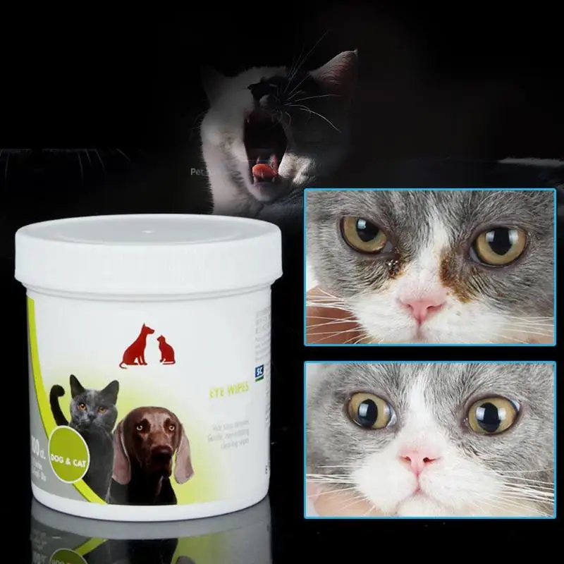 100 шт бумажные полотенца для чистки глаз влажные салфетки кошек собак удаление