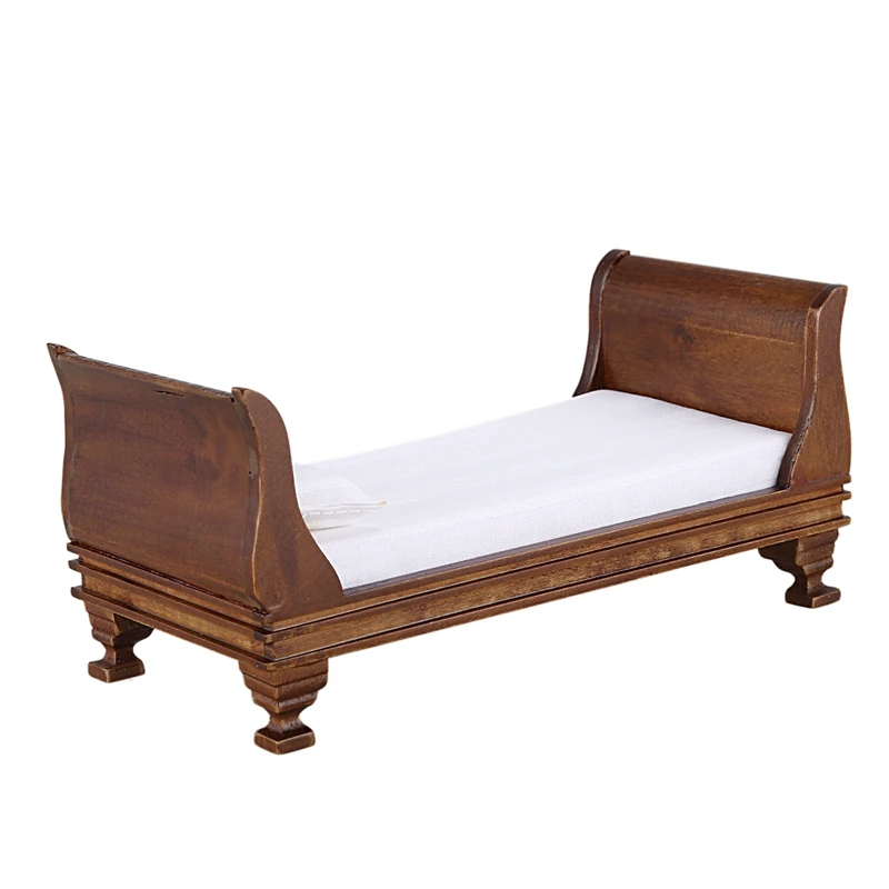 Новый кукольный домик миниатюрная мебель лакомство Винтаж односпальная кровать