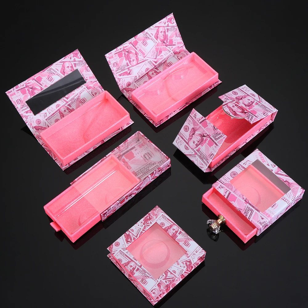 

1PC Empty Eyelash Packaging Box Wholesale Lashes Boxes Lashes Package Case 8-25mm Lashes Rectangle Box with Transparent Tray