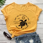 Футболка женская с надписью Keep The Sea и принтом Keep The Sea