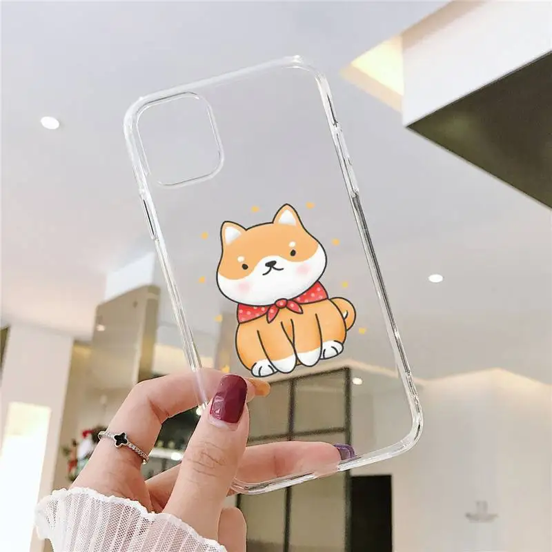 

Cute corgi Phone Case Transparent soft For iphone 5 5s 5c se 6 6s 7 8 11 12 plus mini x xs xr pro max