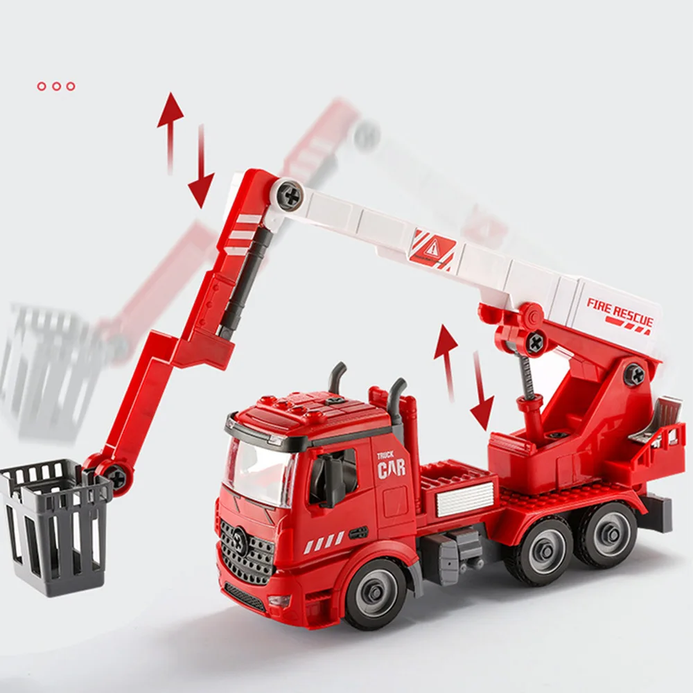 Пожарная машина Doolland скорой помощи съемная сборка Инженерная игрушки для