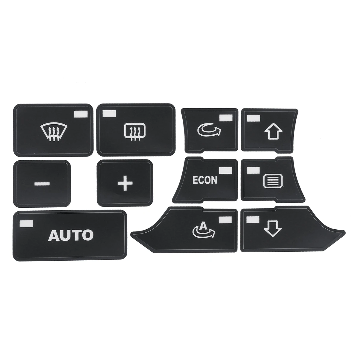 1 шт. матовая черная наклейка на кнопки для ремонта автомобильной центральной
