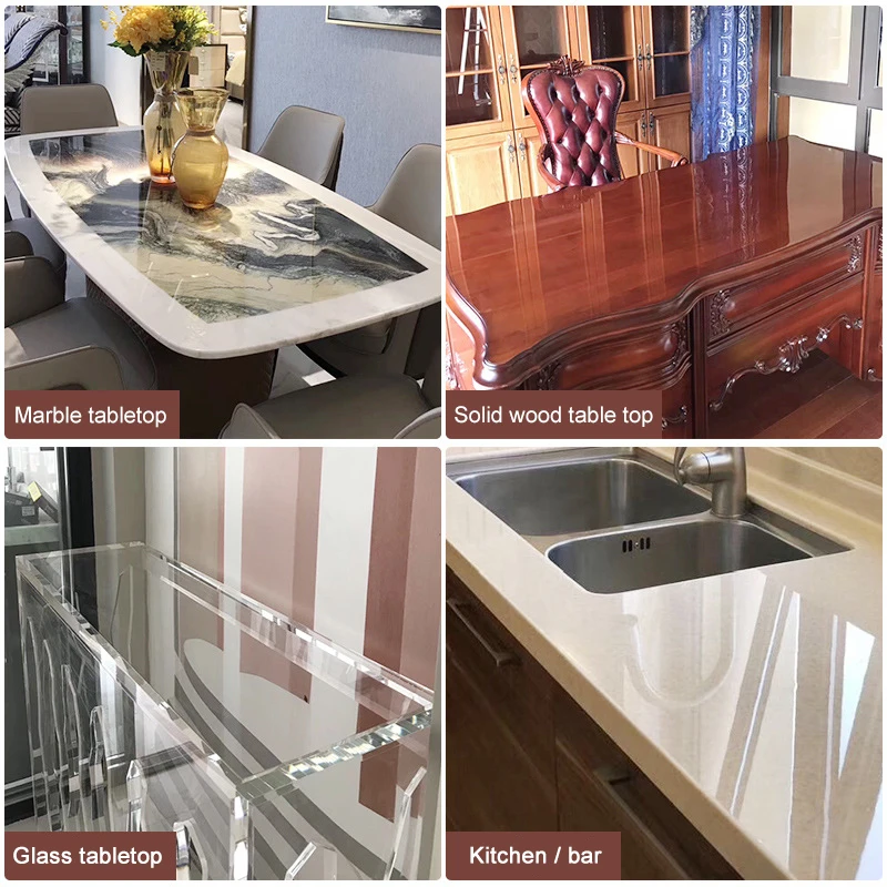 

Adhesive Table Protective Film Glossy Clear Protection Anti-scratch Heat Resistant Furniture Stickers for Home LBShipping