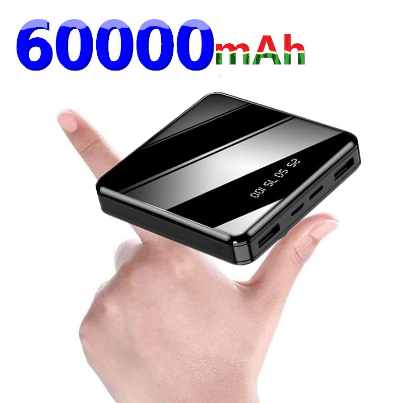 Портативный мини-аккумулятор на 60000 мА · ч внешний аккумулятор с цифровым