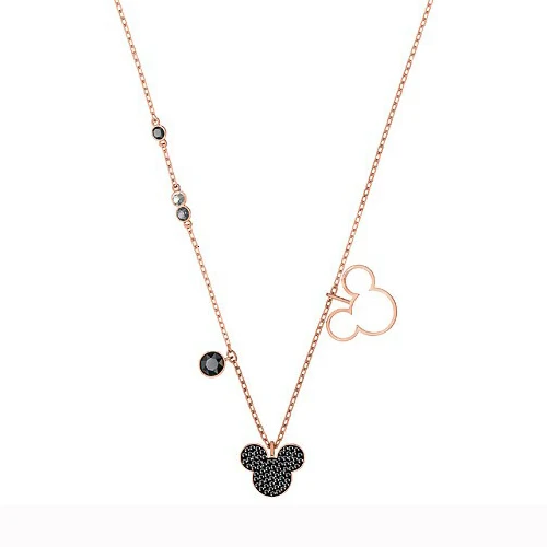 Rose Gold Мэнди Мода стерлингового серебра Высокое качество DUO Мини крест ожерелье Женские Ювелирные изделия почта - Окраска металла: Rose Gold