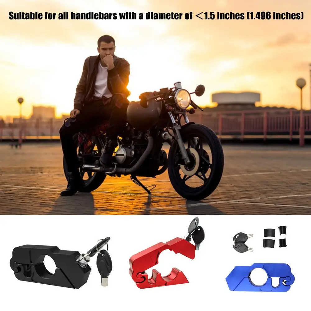 

Motorcycle Handlebar Lock Portable Anti-Theft Grip Lock CNC Sercurity Safety Handset Brake Lock Scooter Moto Bike Lock