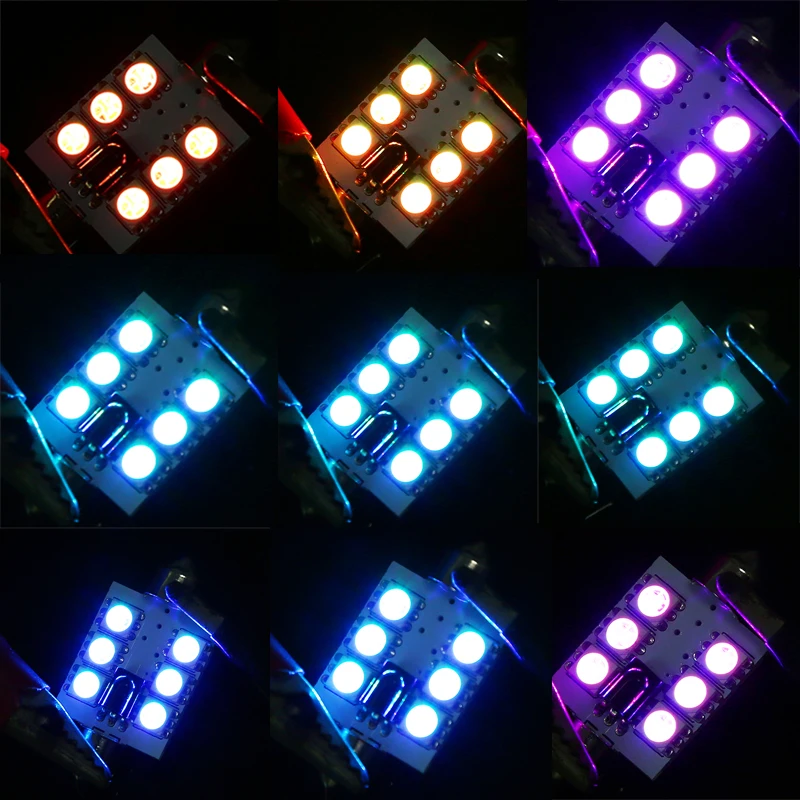 POSSBAY 31/36/39/41 мм SMD 5050 автомобильный RGB светодиодный красочный свет s Декоративные