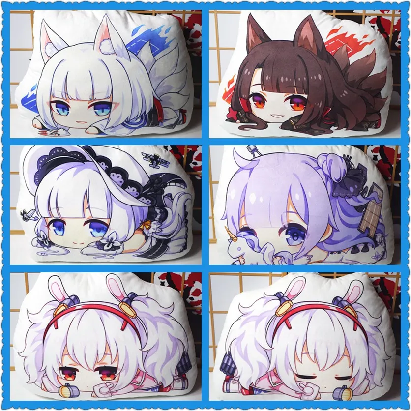 Аниме Azur Lane Подушка игрушка Laffey акаджи каэде Кага Рисунок плюшевые куклы