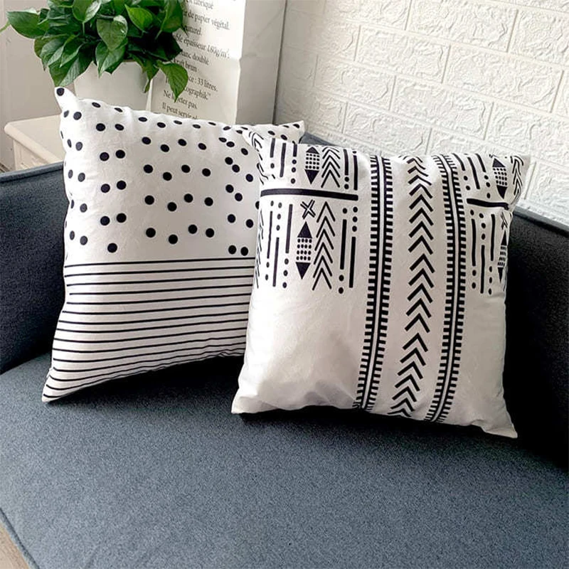Новый декоративный чехол для дивана 45x45 см в полоску подушки с геометрическим