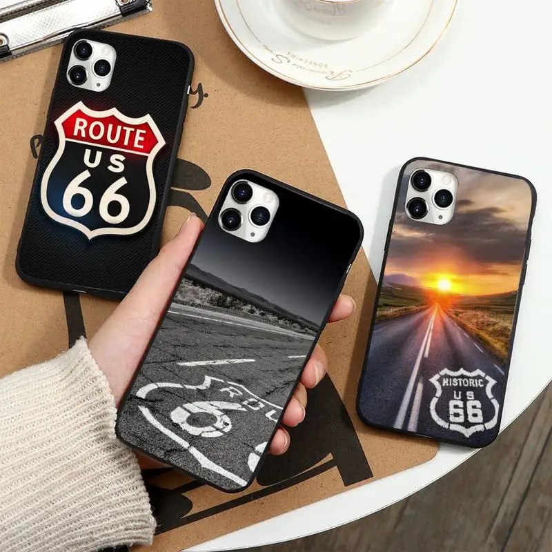

Route 66 Mother road Phone Case For iphone 12 11 13 7 8 6 s plus x xs xr pro max mini