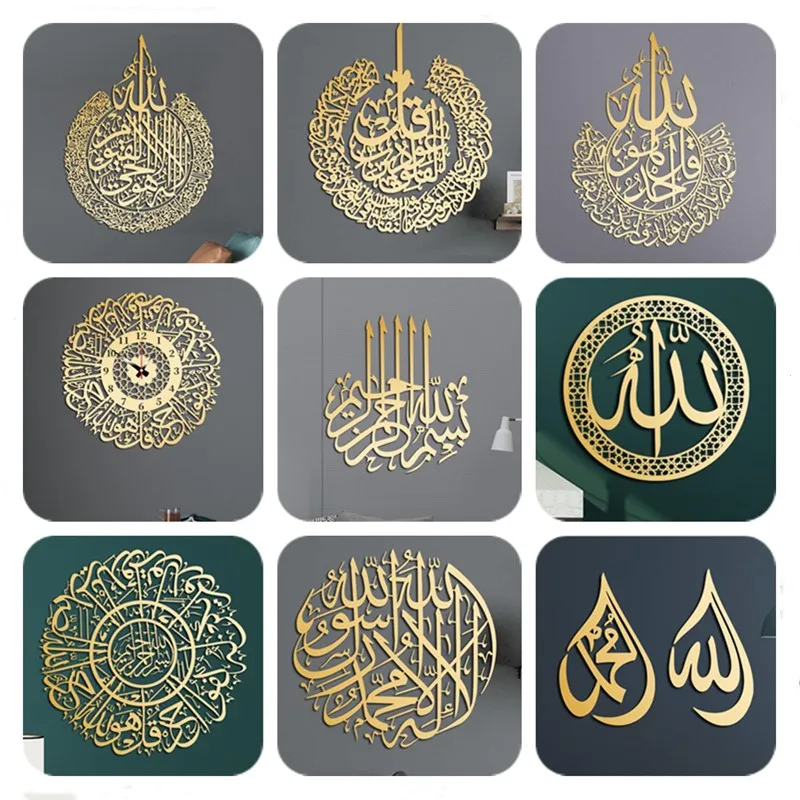 

60*60CM Mural Calligraphy Art Mirror Sticker 3D Thickened Acrylic Mirror Wall Stickers for Living Room Wall Art Home Decoration