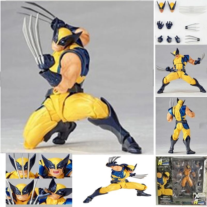 Marvel Revoltech increible superheroe X-hombre Wolverine loguine loguet PVC figura de accion coleccionable juguete regalo muneca