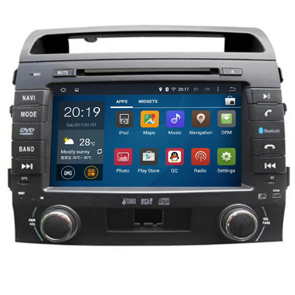8-дюймовый автомобильный DVD-плеер 4G Octa Core Android 10 4 + 64G 8core для Toyota Land Cruiser LC200 2004 Auto RDS