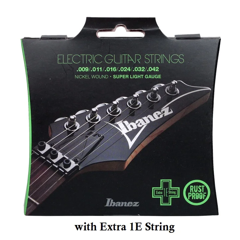 Ibanez с никелевой обмоткой Электрогитары строки, сбалансированное напряжение, Ibanez микро, 7-строка, 8-строка - Цвет: IEGN6CW 009-042