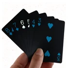 Игральные карты для покера, набор из 24 карат золота с золотыми листьями, пластиковая Волшебная Водонепроницаемая колода карт, Подарочная коллекция волшебной воды