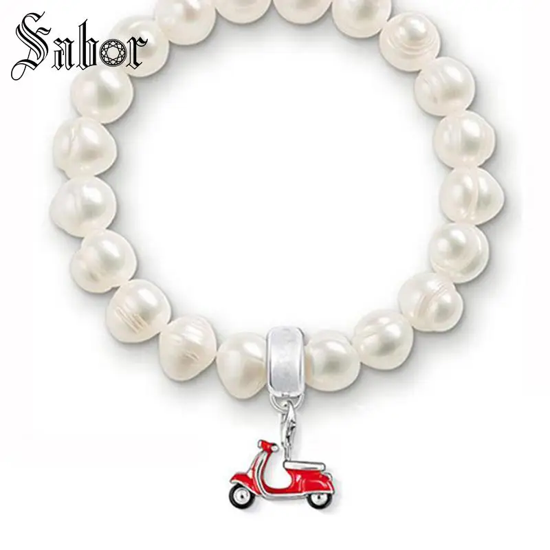 Женский Классический Браслет из натурального пресноводного жемчуга 9 10 мм с