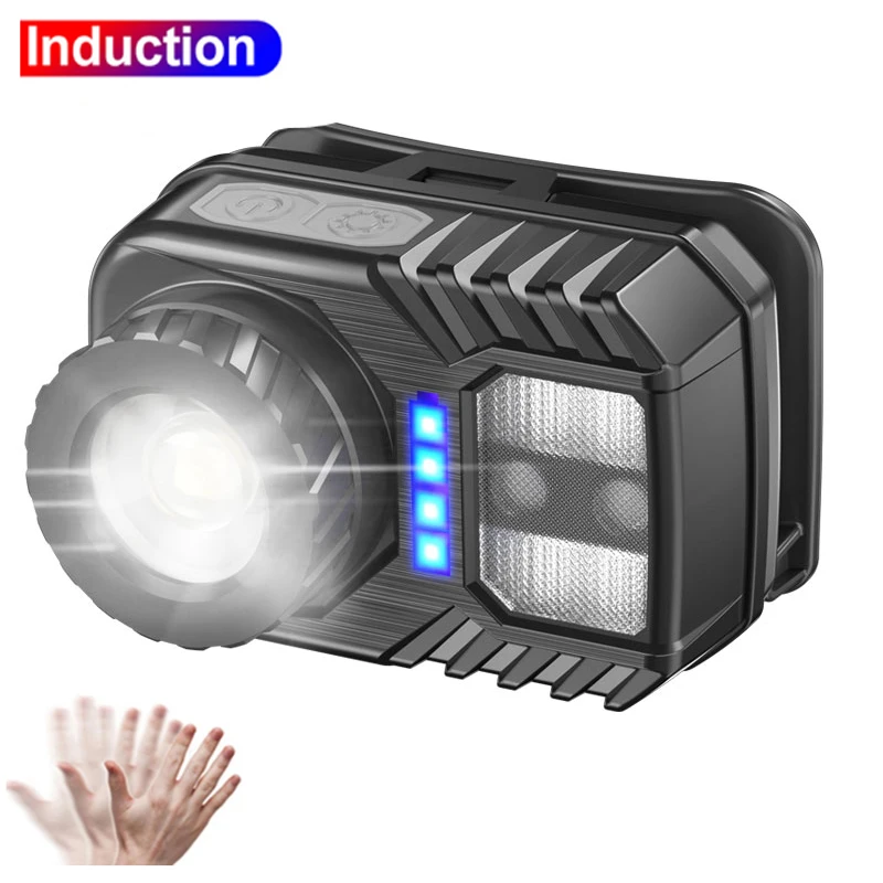 

Sensor Headlight XPG+COB Rotating Zoom LED Waterproof Head Flashlight Body Motion Sensor Headlamp USB Rechargeable Camping Torch