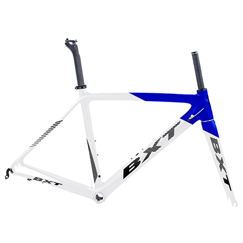 BXT half blue Aero дороги углерода рама китайская дорожная Bicicleta карбоновая рама 50/53/55 см кадров углерода маршрут, углеродный руль для велосипеда Рама - Цвет: BXT half blue