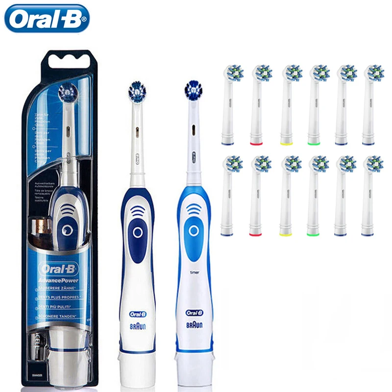

Oral B DB4510 Adult Electric Toothbrush Smart Timer Battery Power Rotation Clean Remove Plaque Soft Bristle With Spare Brushes