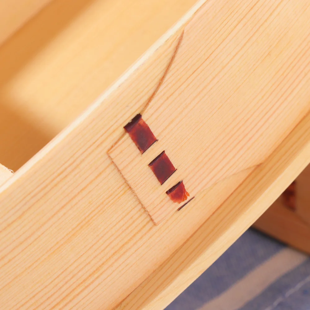 

Japanese Style Wooden Portable Bento Container Food Carrier for School Office (Double-layer, White)