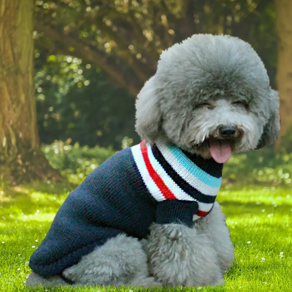 Зимняя одежда для собак с героями мультфильмов теплый Рождественский свитер