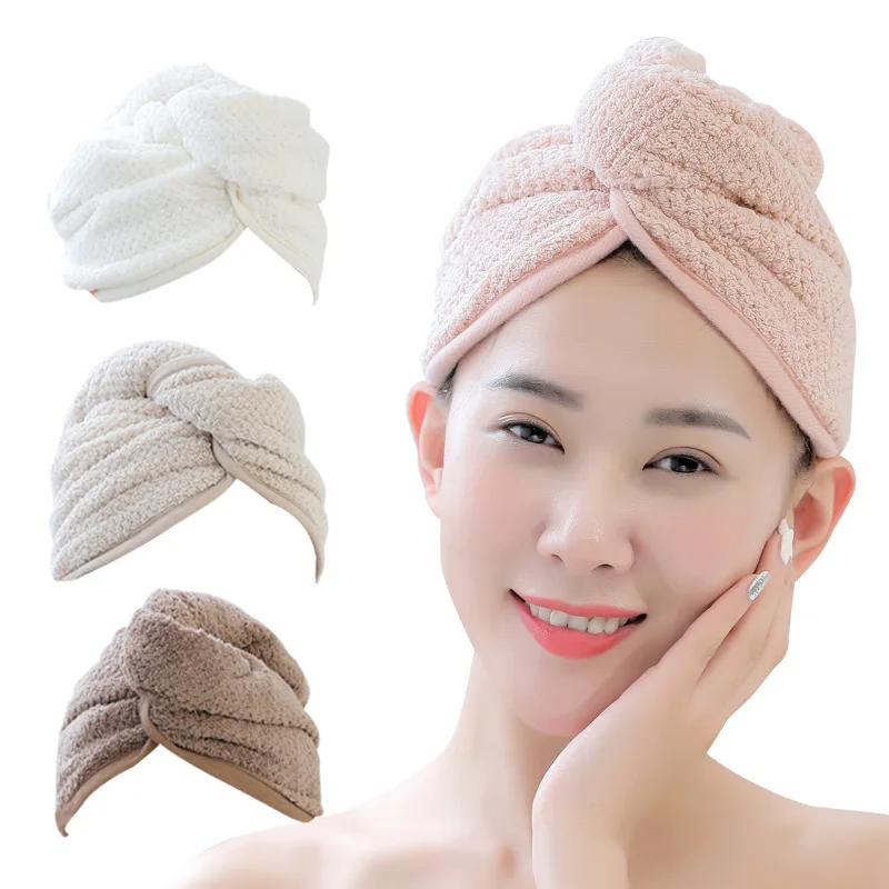 

Dry hair towel pineapple dry hair cap female microfiber absorbent thickened shower cap quick-drying coral fleece Baotou cap