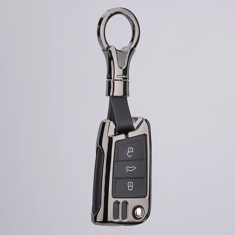 

Auto Key Shell Hot Fashion Car Auto Remote Key Cover Chain Holder Skin Case Shell for Volkswagen vw Skoda