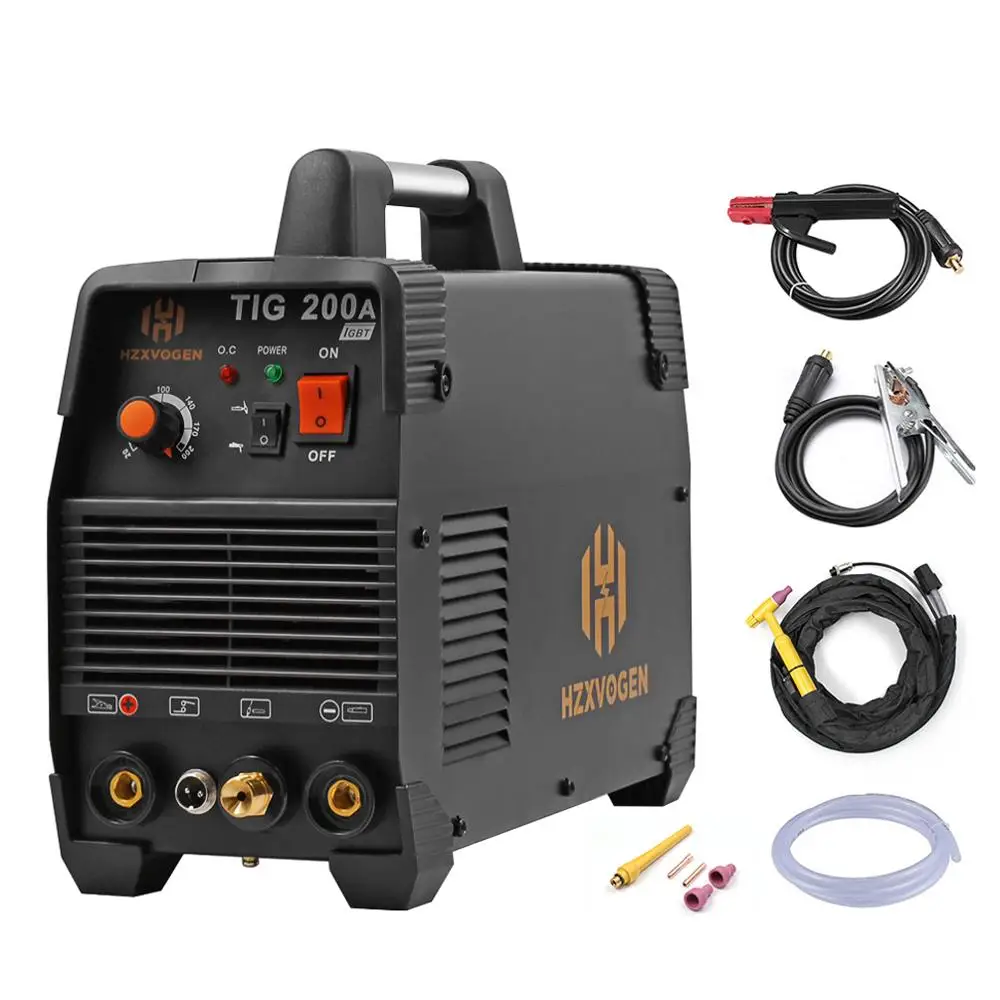 TIG200A Black Color HZXVOGEN Tig сварочный аппарат WSE 200A Arc TIG MMA 2 в 1 аргон 2T 4T сварочный аппарат из нержавеющей стали и углеродистой стали Технология IGBT - Цвет: TIG200A Black Color