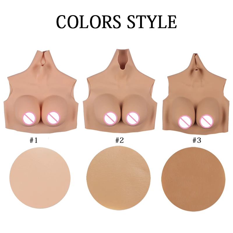 Кроссдресс с высоким воротником искусственная грудь Реалистичная поддельная