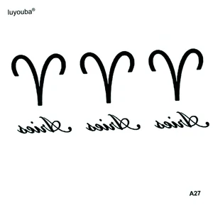 Водостойкая временная татуировка на Созвездие овна и раке, наклейка на тело хны, искусственная татуировка, вспышка