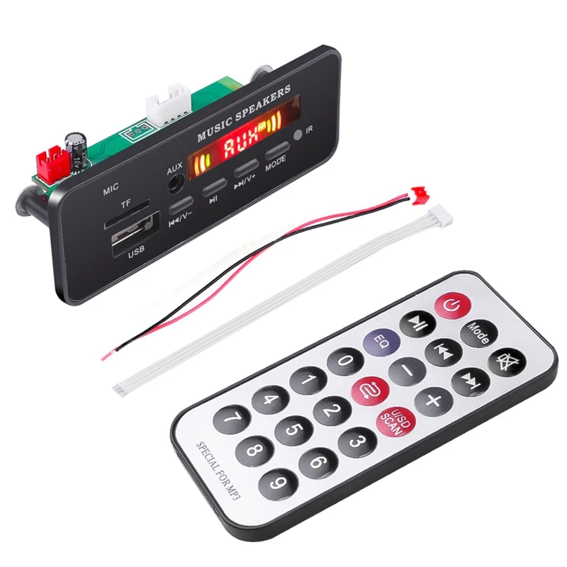 12 В автомобильный Bluetooth декодер плата Tf карта Fm Радио Mp3 o Модуль для автомобиля