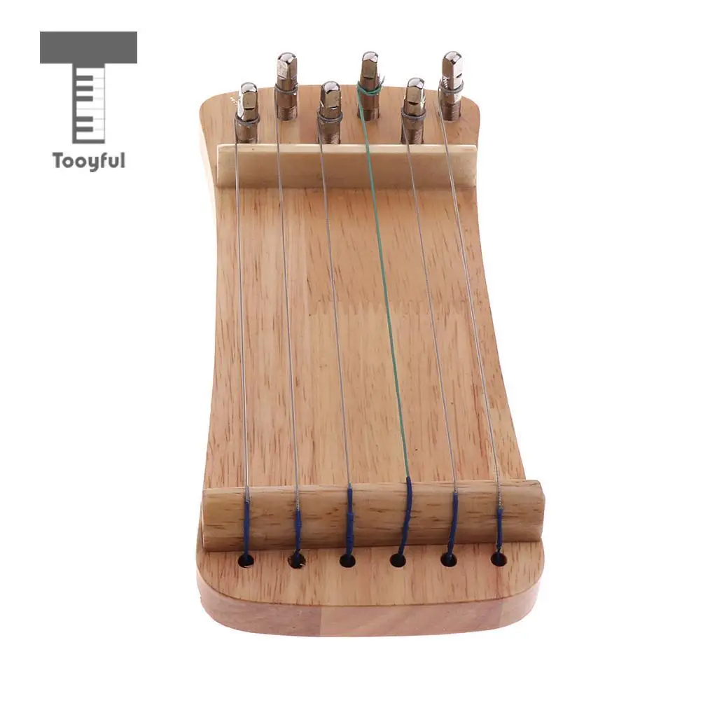 Tooyful Великолепная твердая древесина мини 6 струн guzheng китайский ручной тренажер