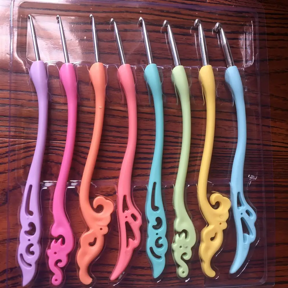 Новинка 8 шт. [2 5 мм 6 0 мм] вязальные спицы многоцветные крючки для вязания