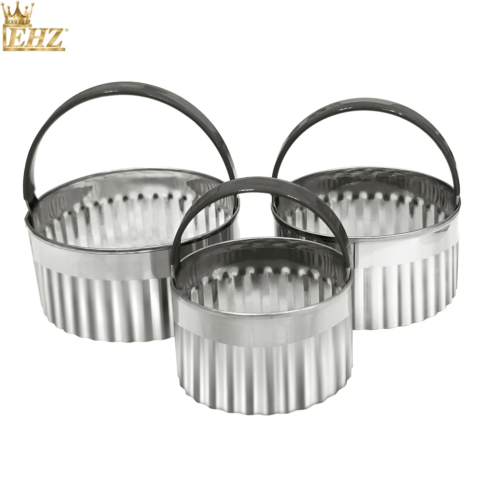 

Набор фрез для печенья, 3 шт./набор, фреза из нержавеющей стали с ручкой, профессиональная фреза для выпечки