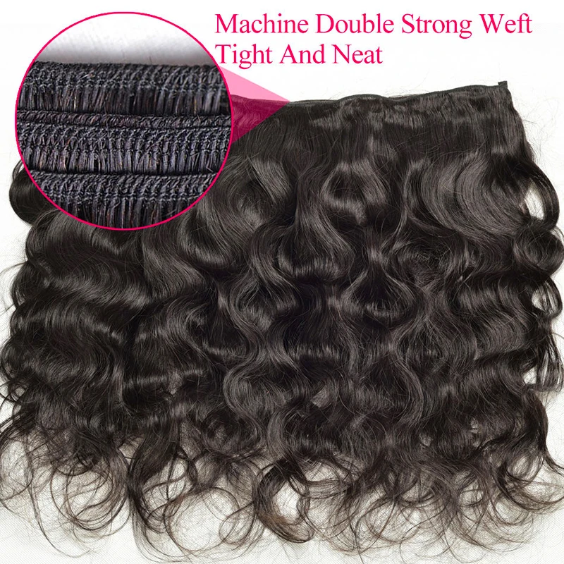 

Yavida Brazilian Hair 3 Bundles With 4x4 Lace Closure Body Wave Hair Weaves Bundles 100% Human Hair Non-Remy Hair Extensions