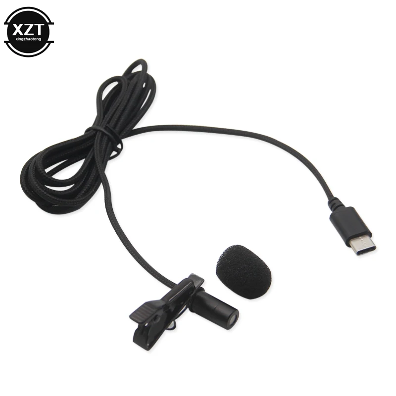 Мини-микрофон 1 5 м с зажимом для галстука USB C Type-C конденсаторный микрофон