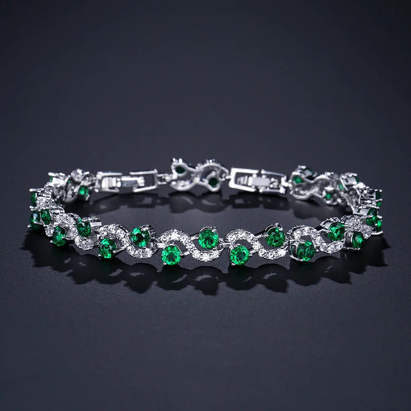 UILZ 4 цвета модные синие кубические циркониевые хрустальные теннисные браслеты