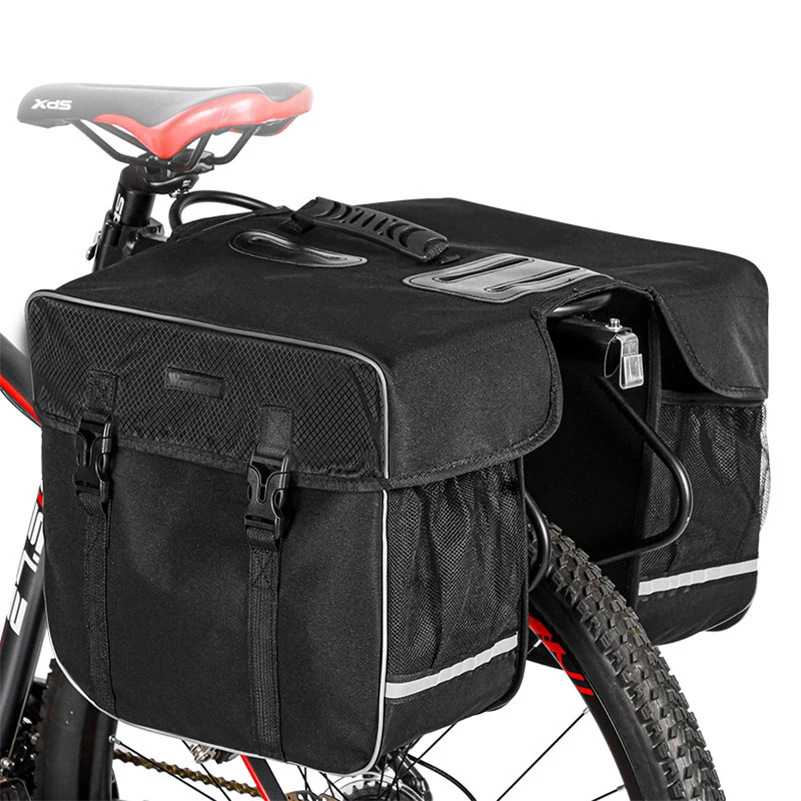 

Велосипедная сумка Pannier, большая емкость 25-30 л, корзина для багажа, багажник на заднее сиденье, сумки для багажника, аксессуары для горного ве...