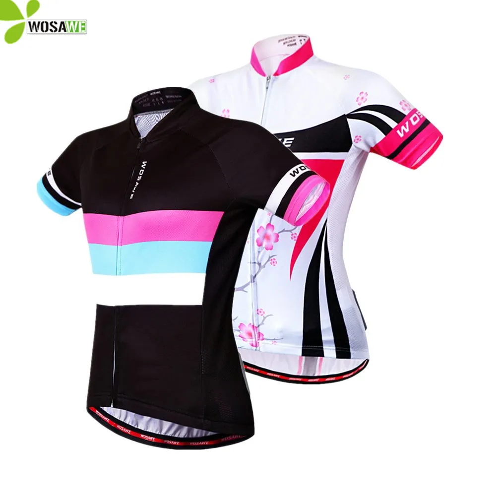WOSAWE летние женские майки с коротким рукавом MTB Спортивная одежда для велосипеда